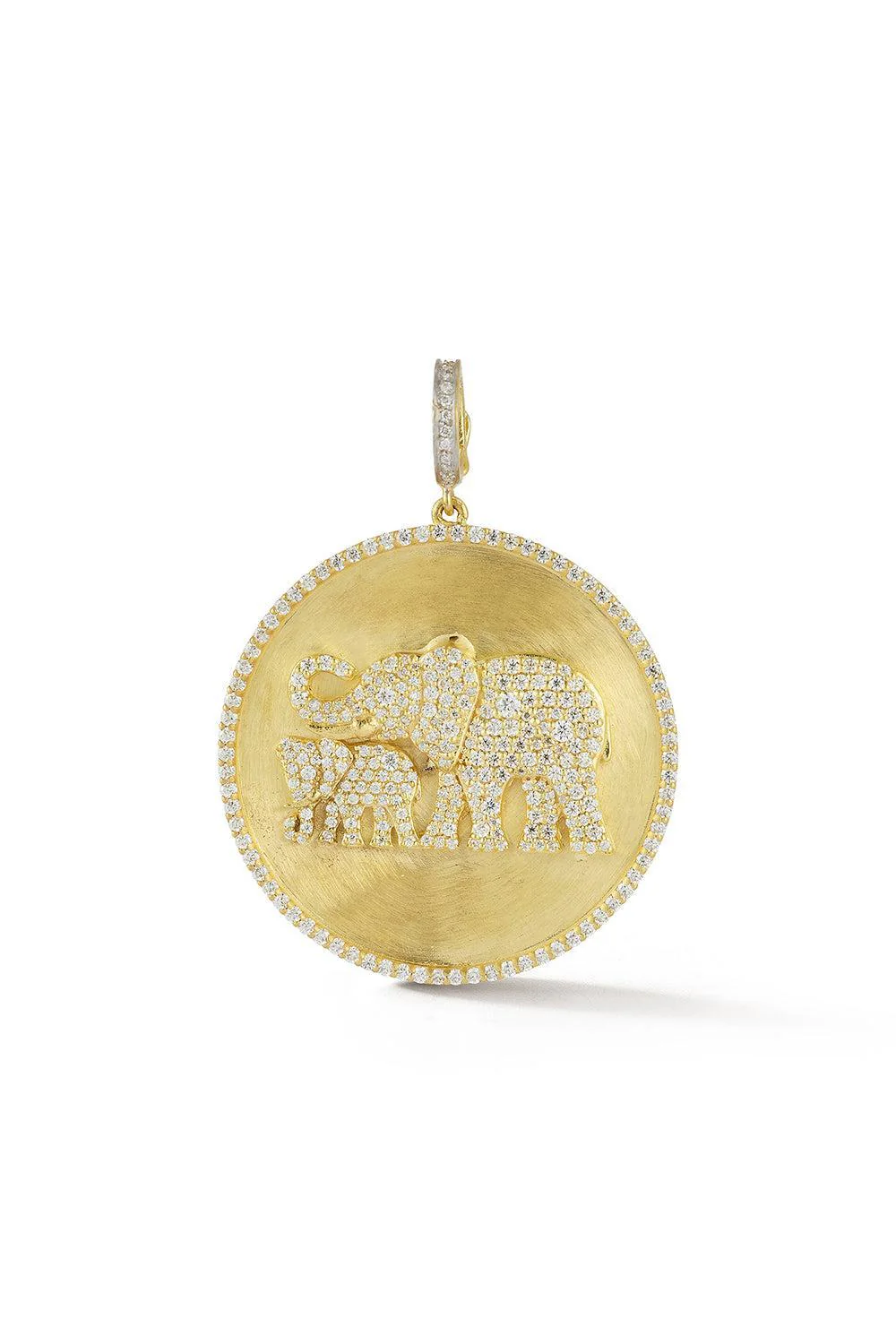 Tree of Life Diamond Elephant Pendant