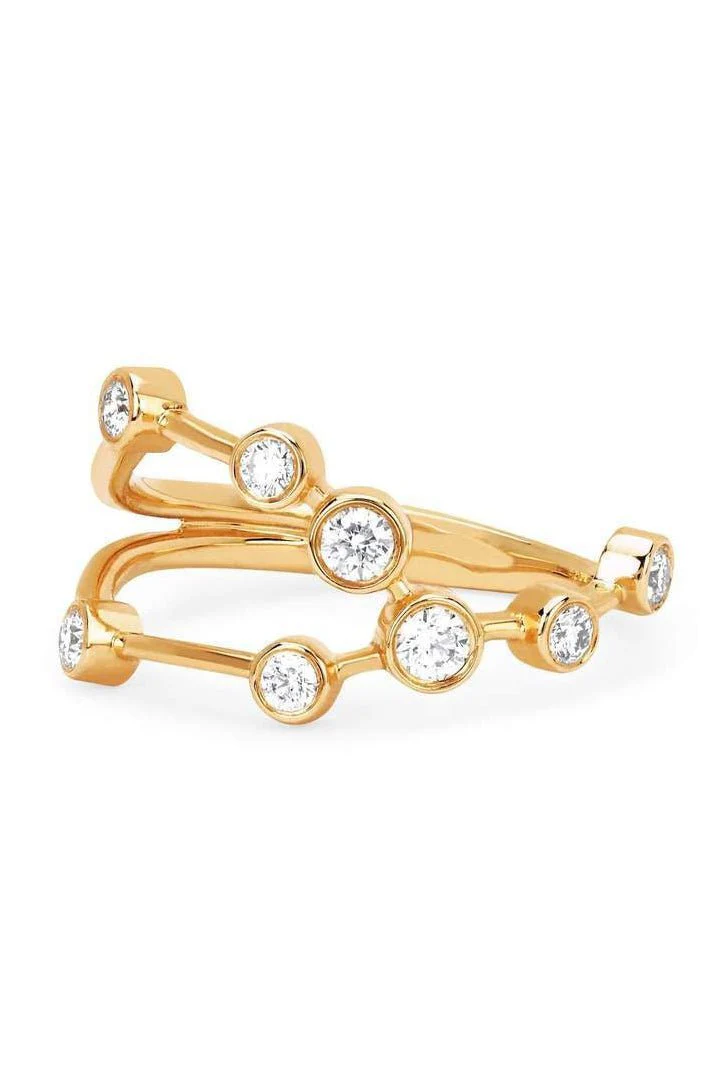 Diamond Taurus Constellation Ring