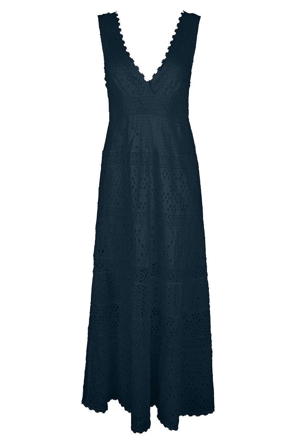 Paglia Long Dress - Navy