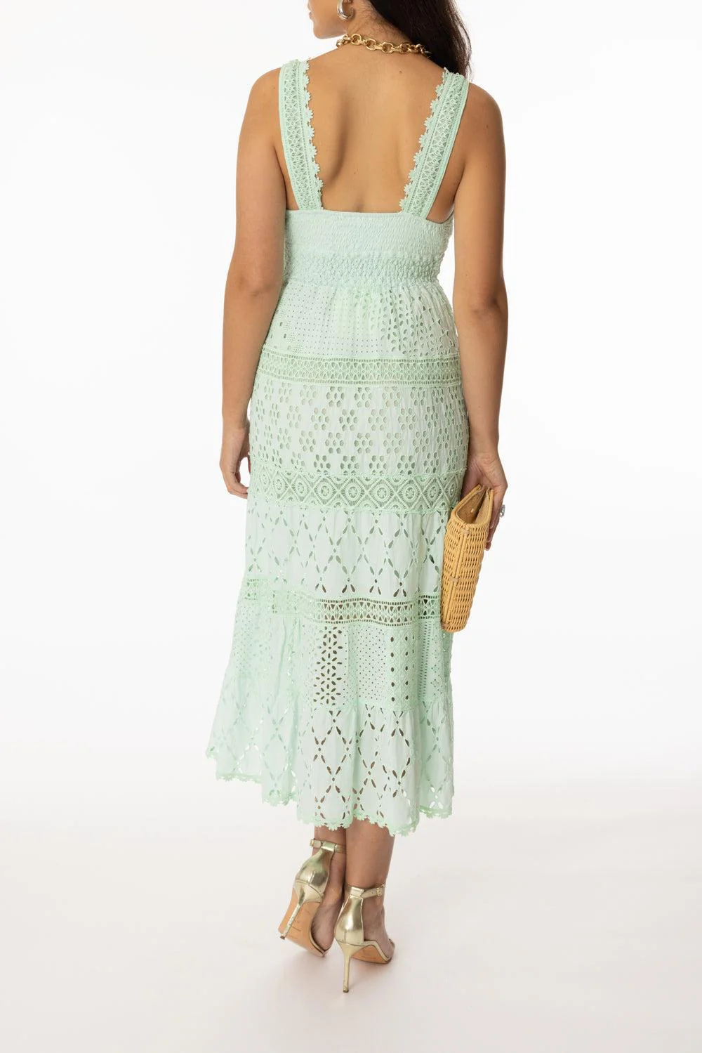 Paglia Midi Dress - Aqua - Image 4