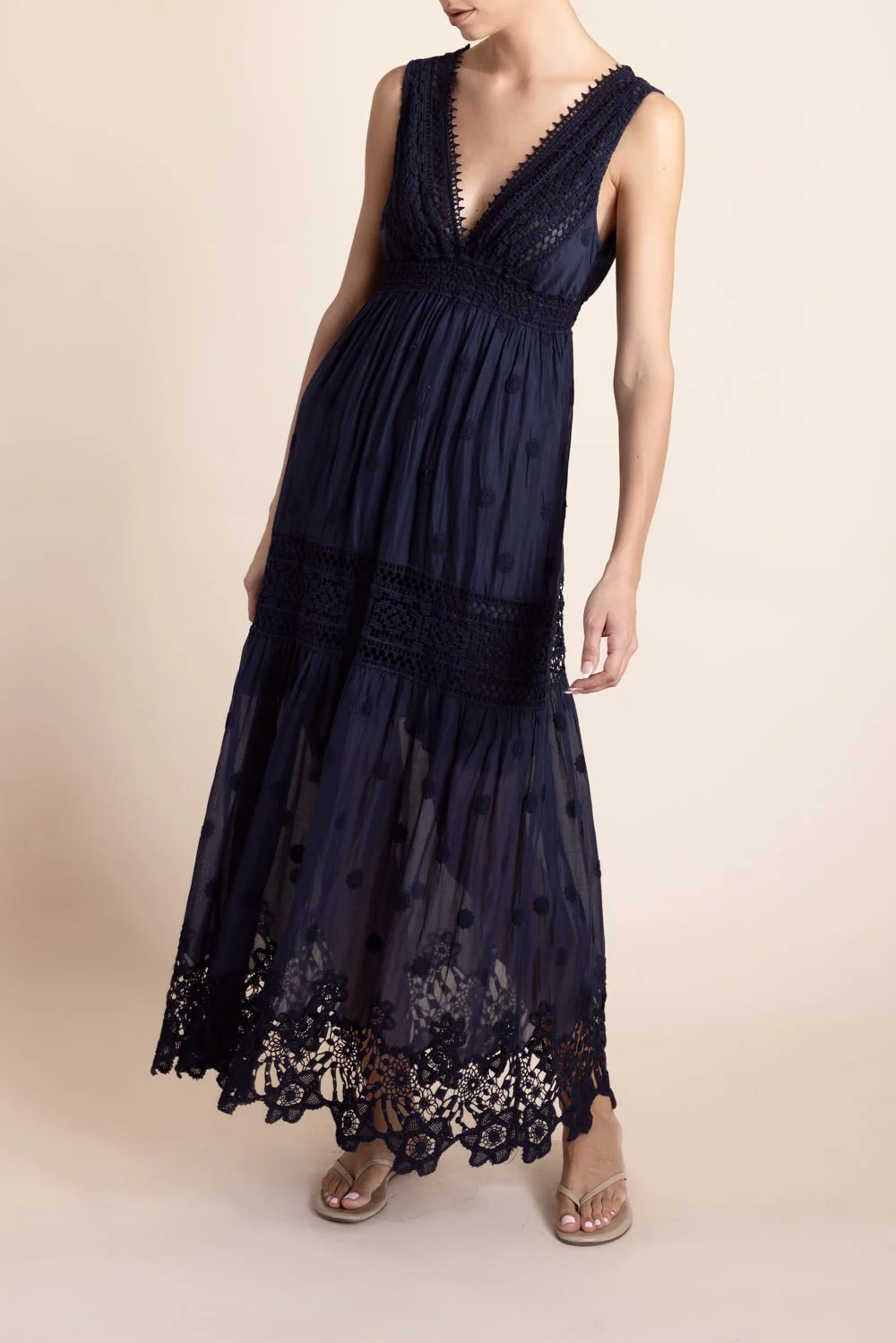 Selma Dress - Navy - Image 3