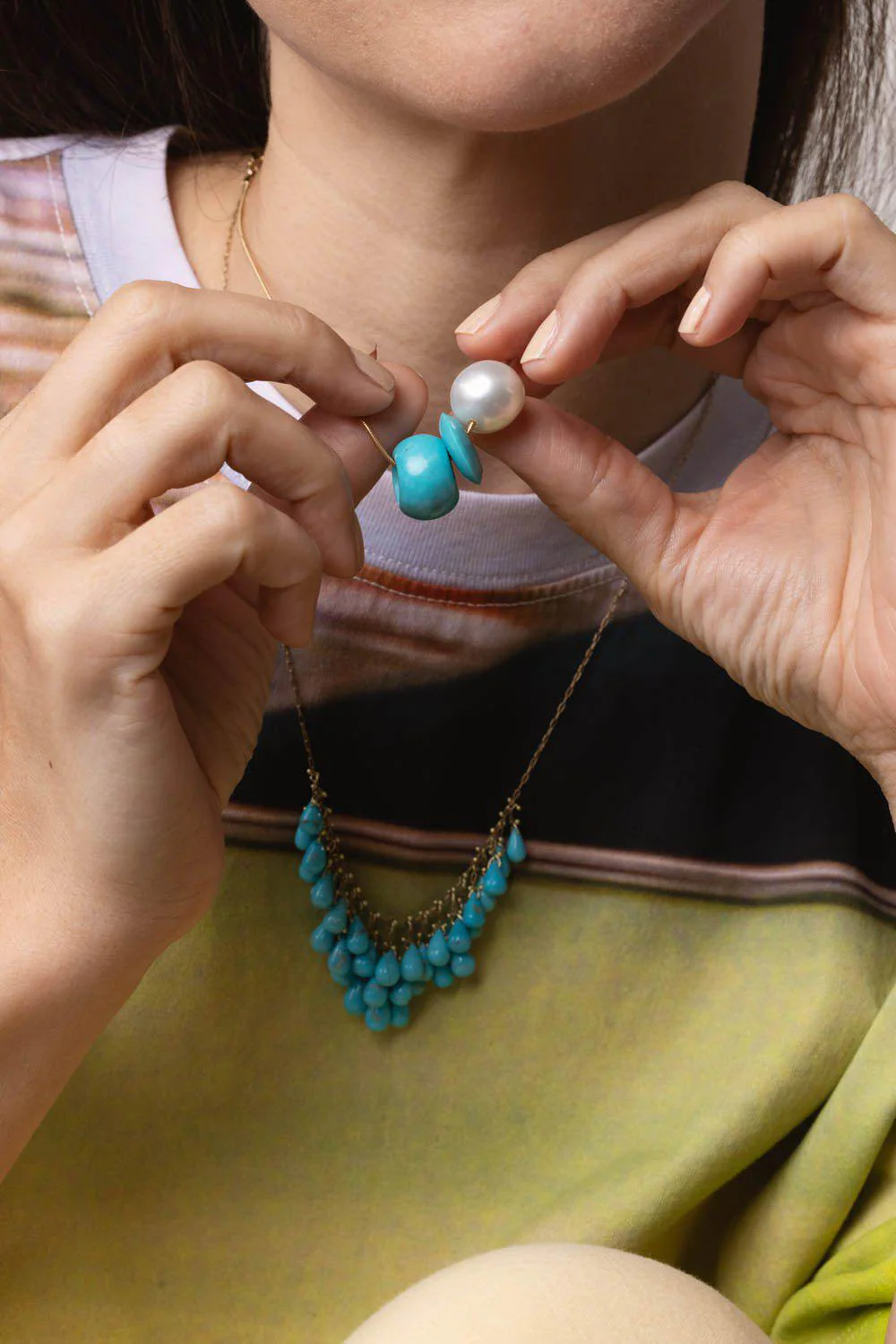 Briolette Waterfall Necklace - Image 4
