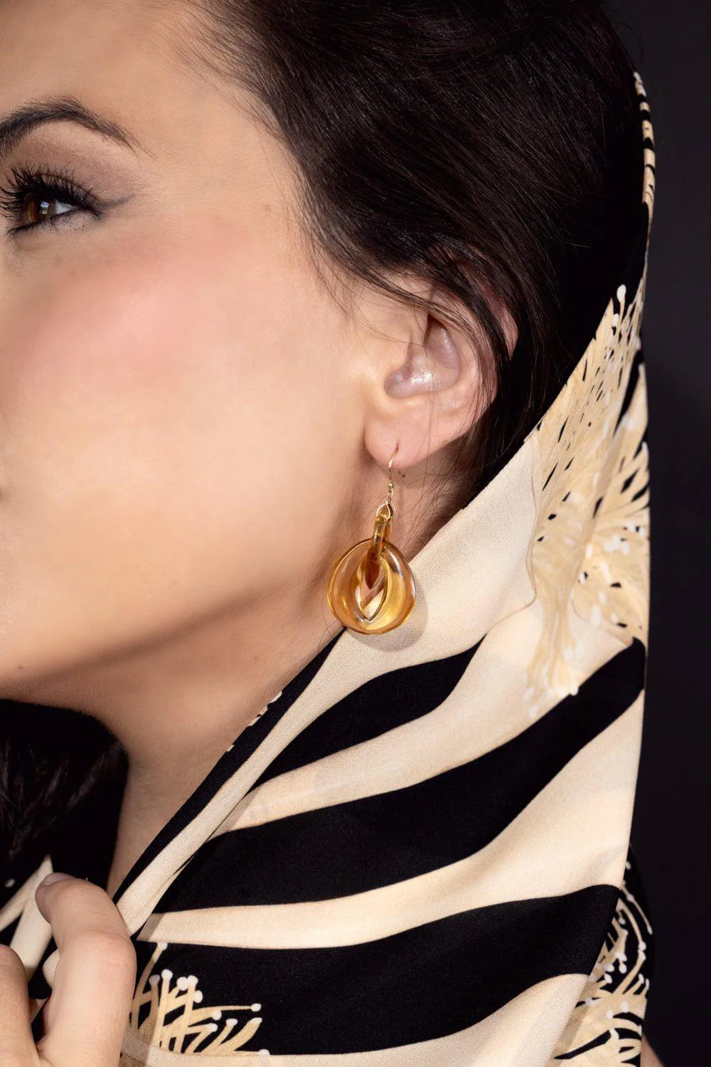 Citrine Peacock Earrings - Image 2