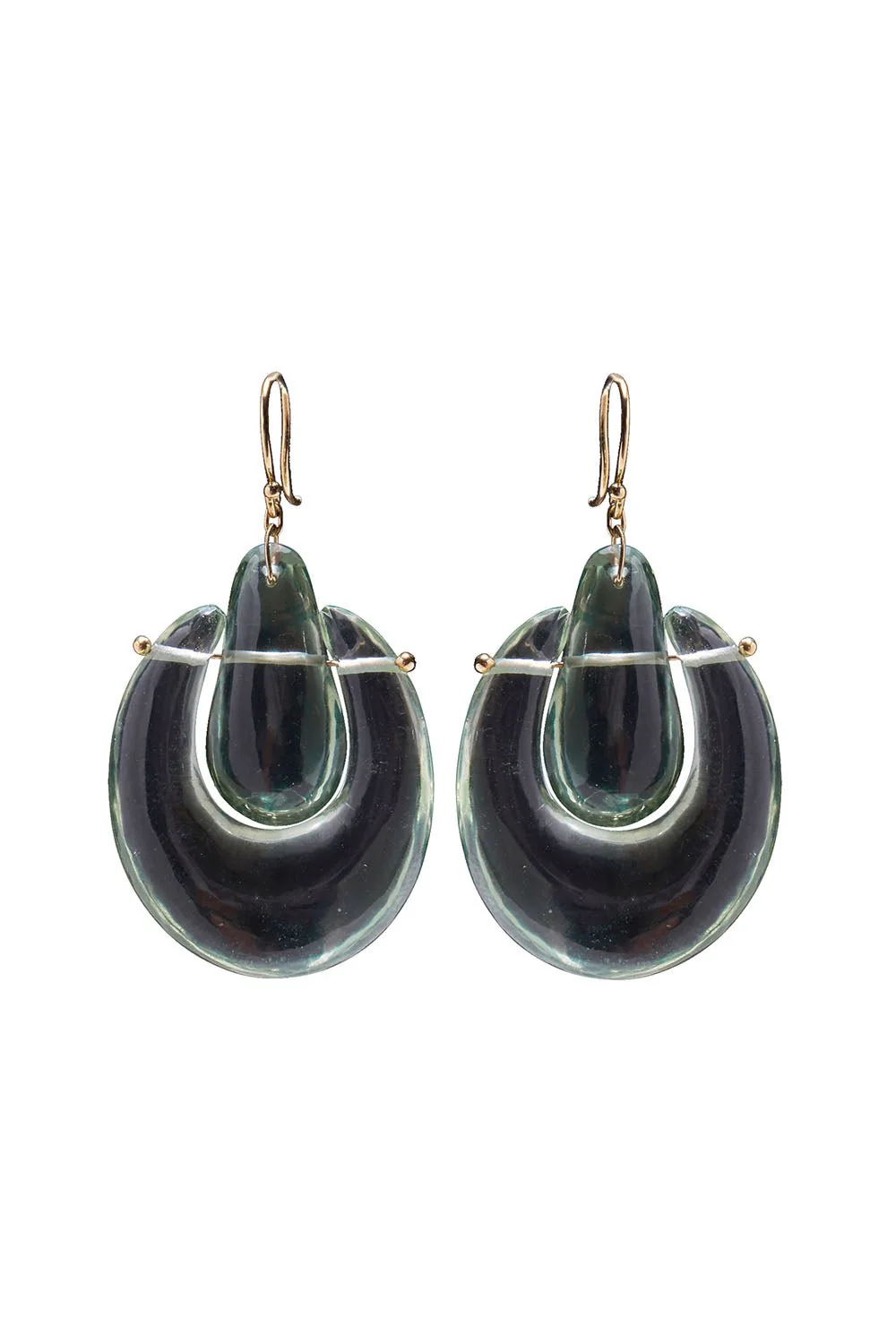 Green Amethyst Large O'Keeffe Earrings