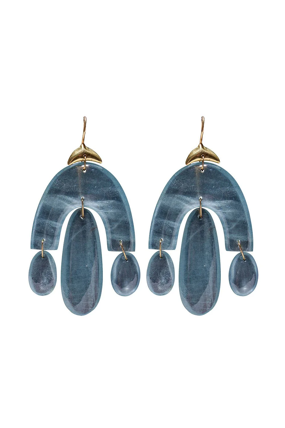 Mini Aquamarine Chandelier Earrings