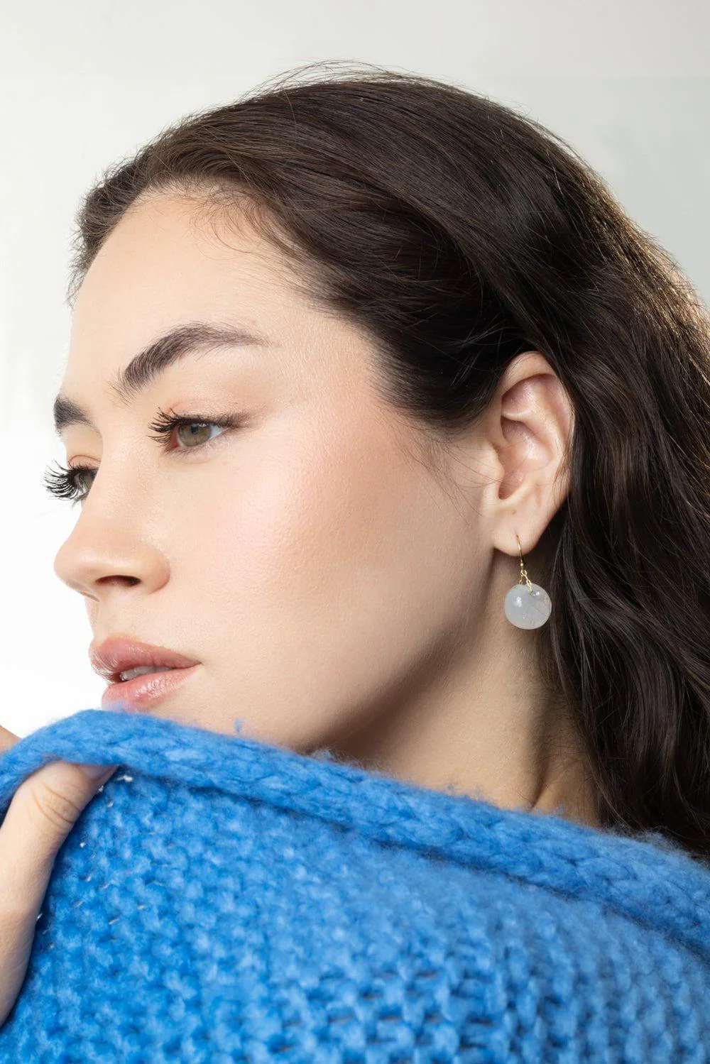 Moonstone Tapiz Bead Earrings - Image 2
