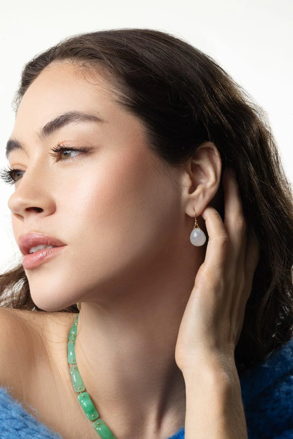 Moonstone Tapiz Bead Earrings - Image 3