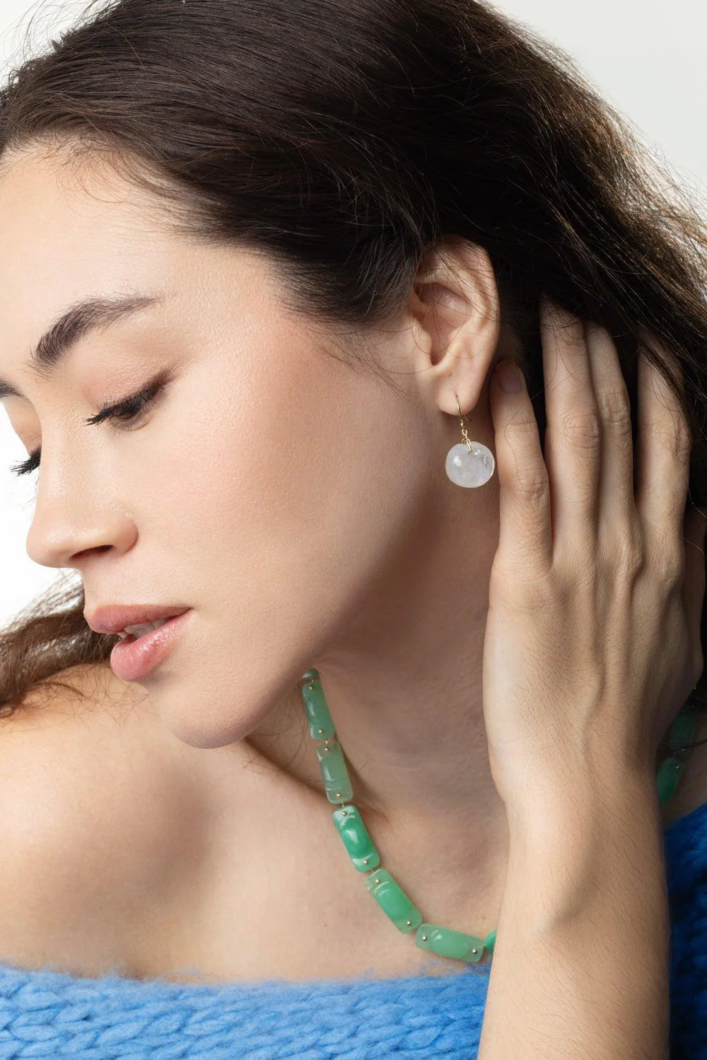 Moonstone Tapiz Bead Earrings - Image 4