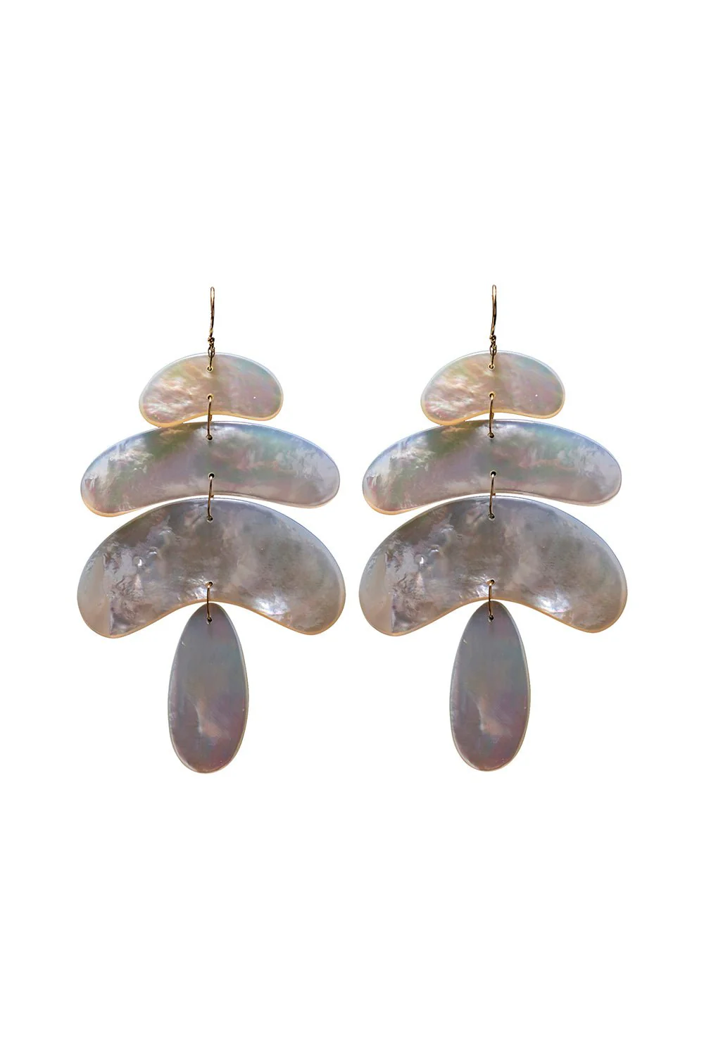 Mother of Pearl Large Totem Earring