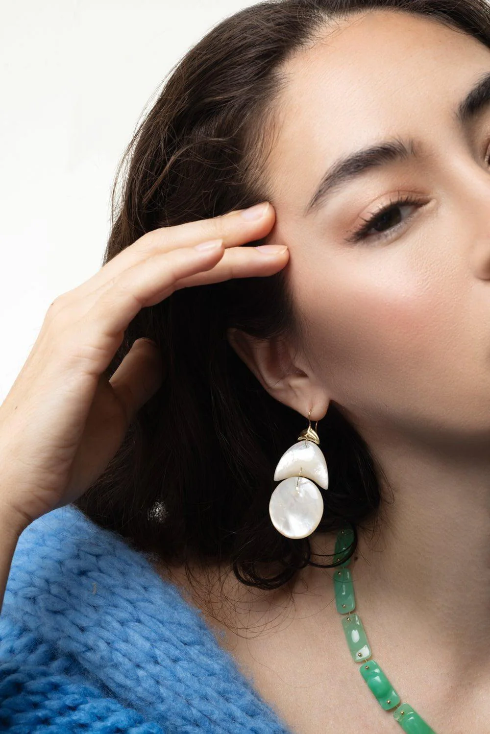Pearl Small Arp Earrings - Image 2