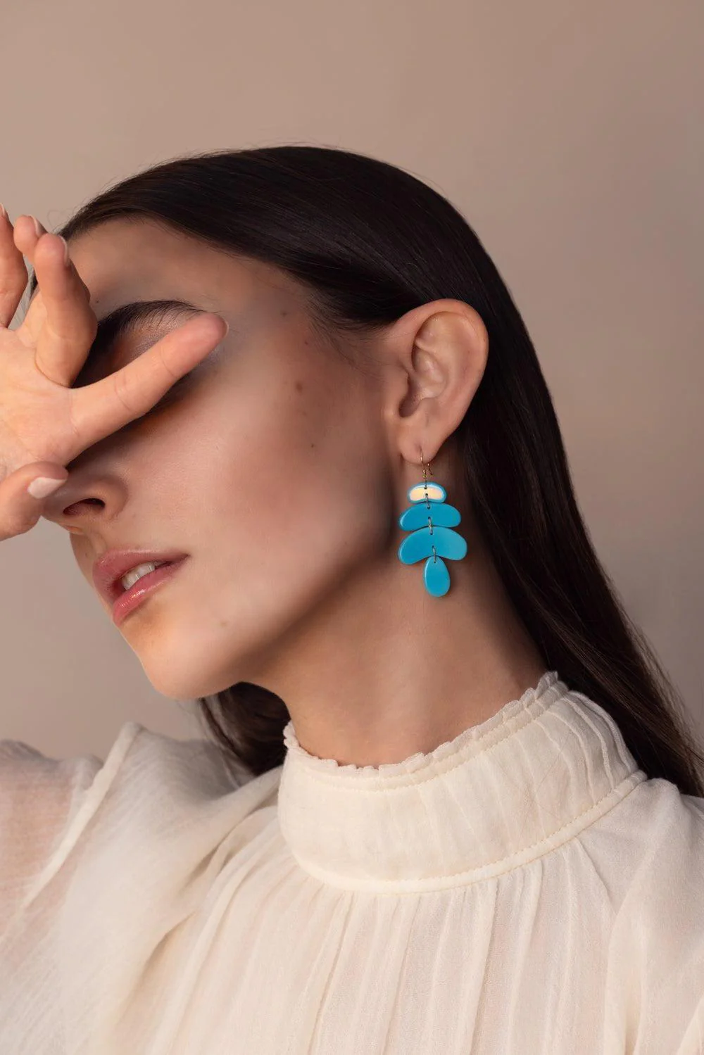 Small Turquoise Totem Earrings - Image 2