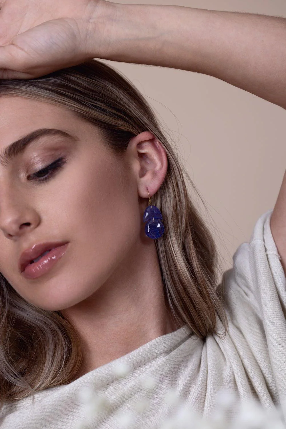 Tiny Arp Tanzanite Earrings - Image 2