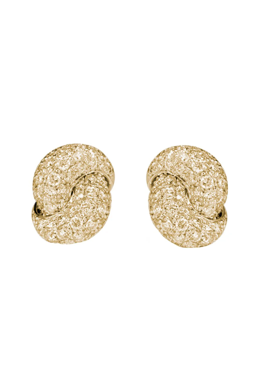 Diamond Love Knot Stud Earrings - Image 4