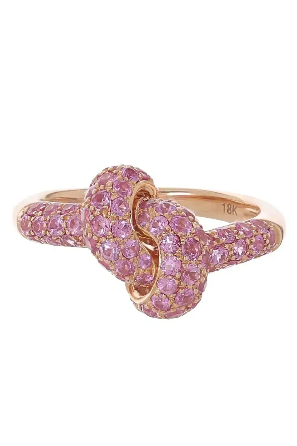 Pink Sapphire Knot Ring
