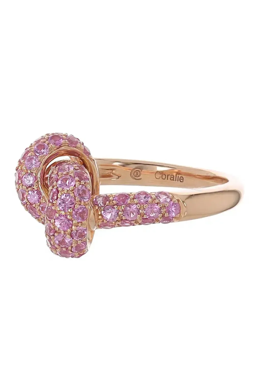 Pink Sapphire Knot Ring - Image 3