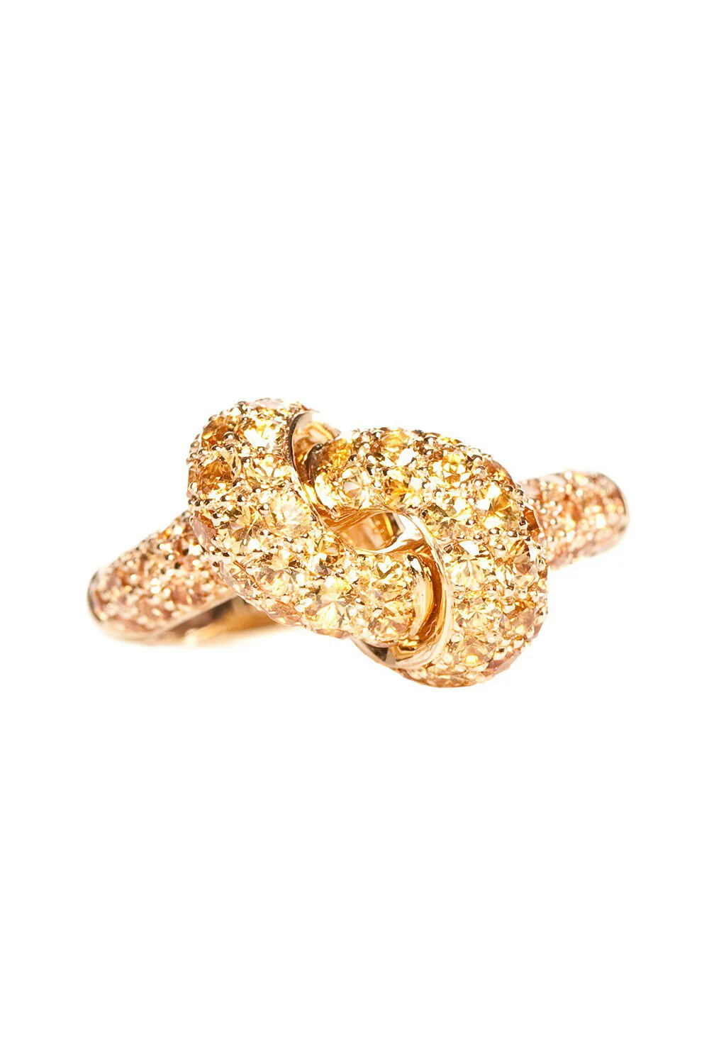 Yellow Sapphire Love Knot Ring