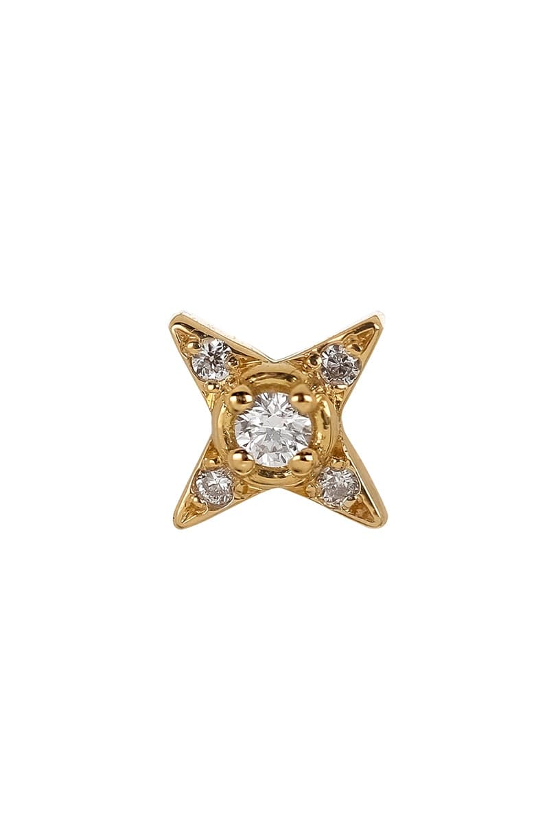 'Three' White Diamond Stud - Image 3