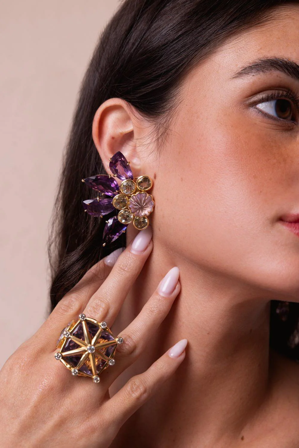 Amethyst Citrine Earrings - Image 2