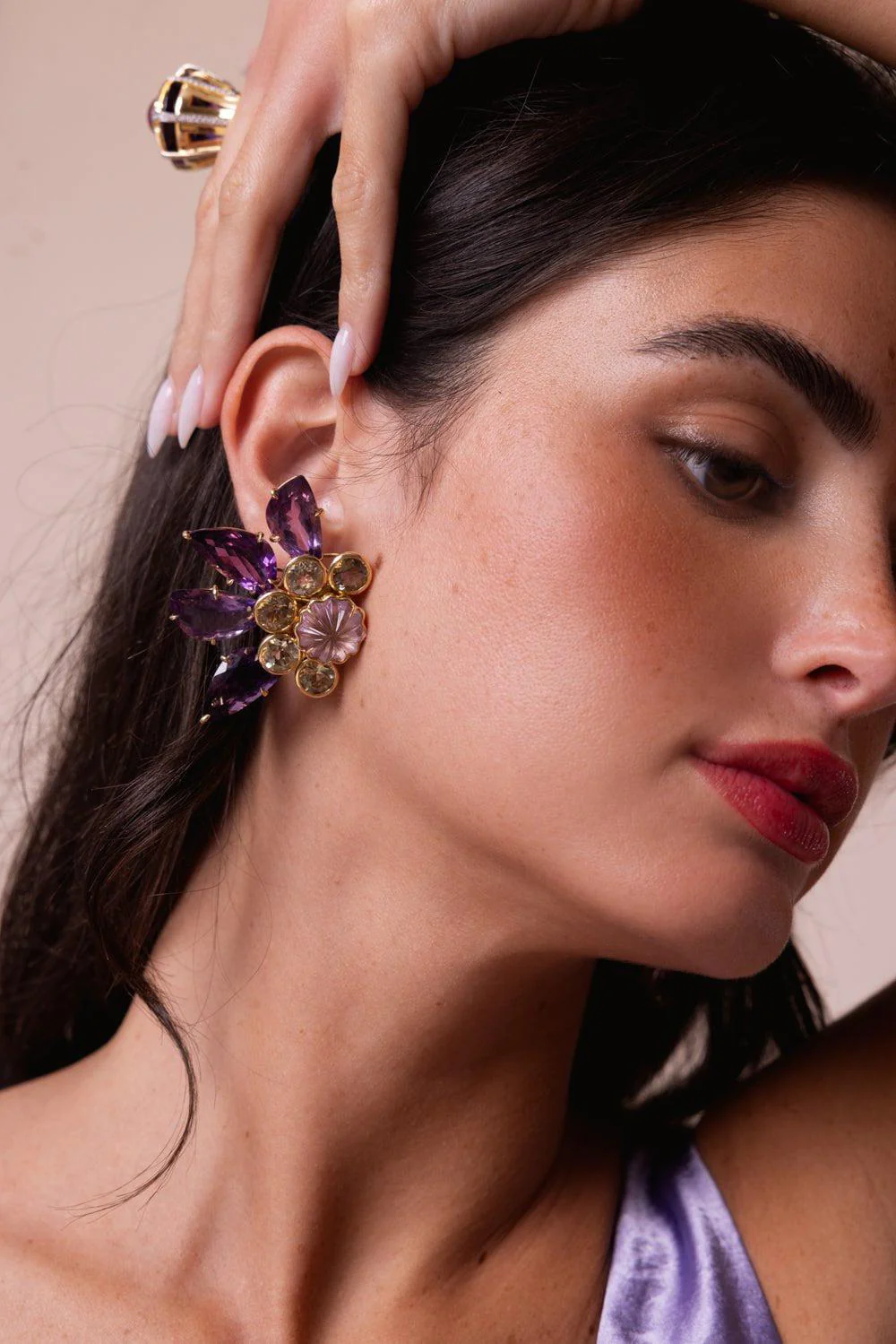 Amethyst Citrine Earrings - Image 3