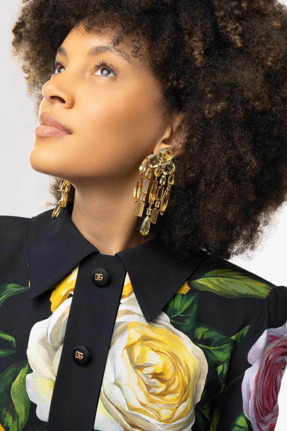 Citrine Chandelier Drop Earrings - Image 2