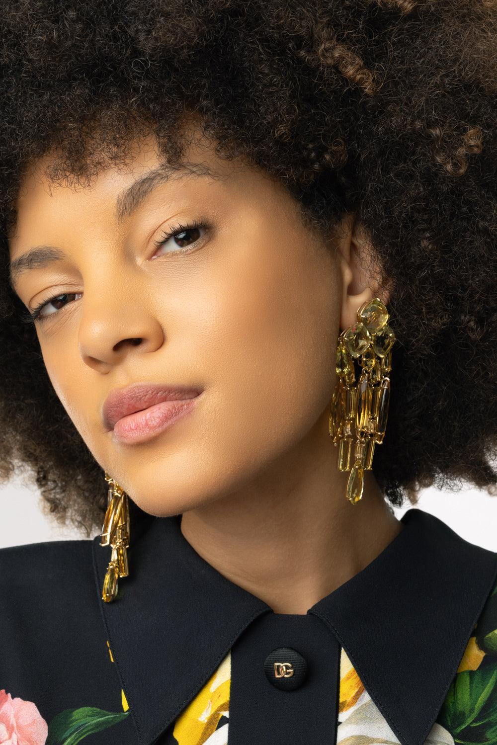 Citrine Chandelier Drop Earrings - Image 3