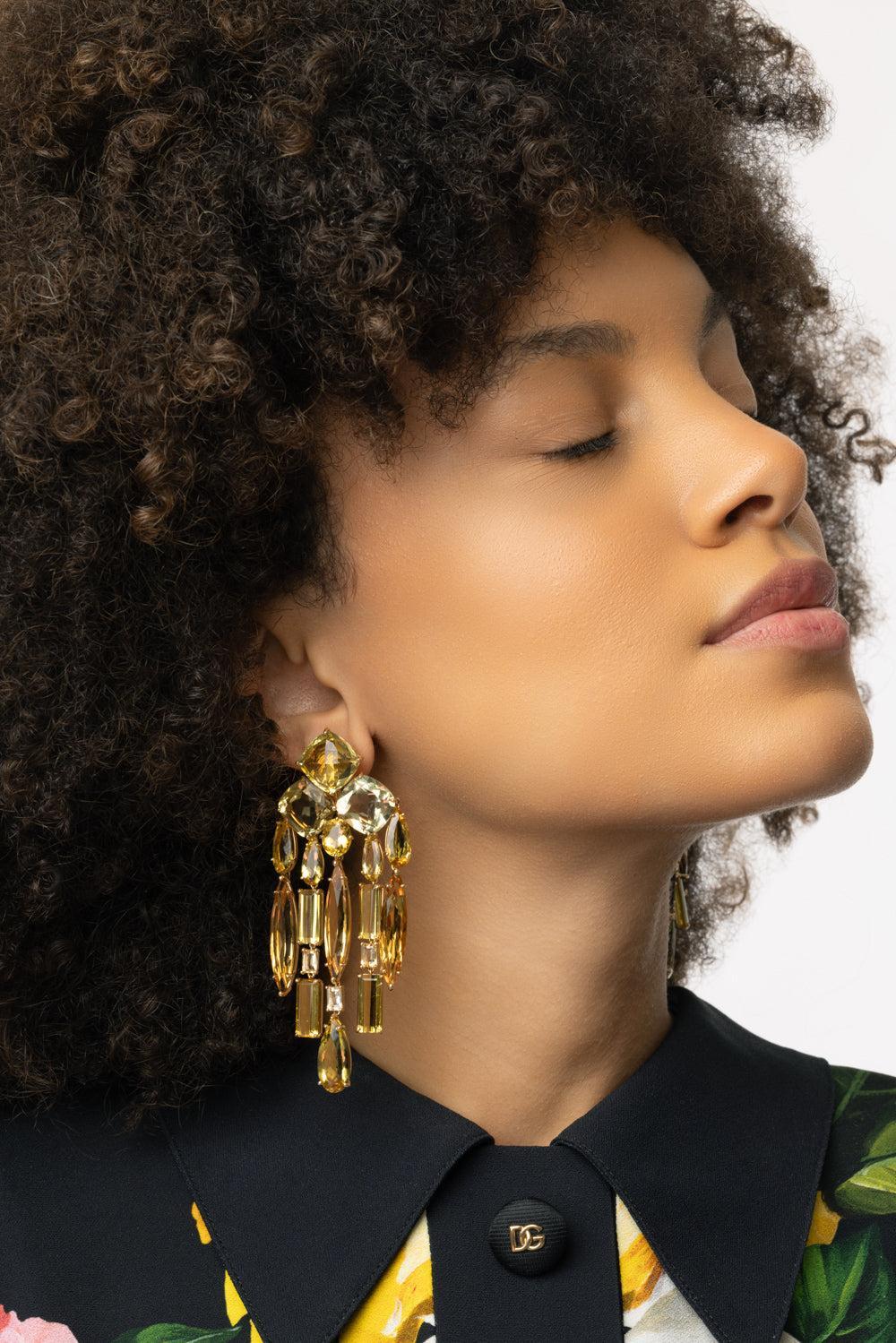 Citrine Chandelier Drop Earrings - Image 4