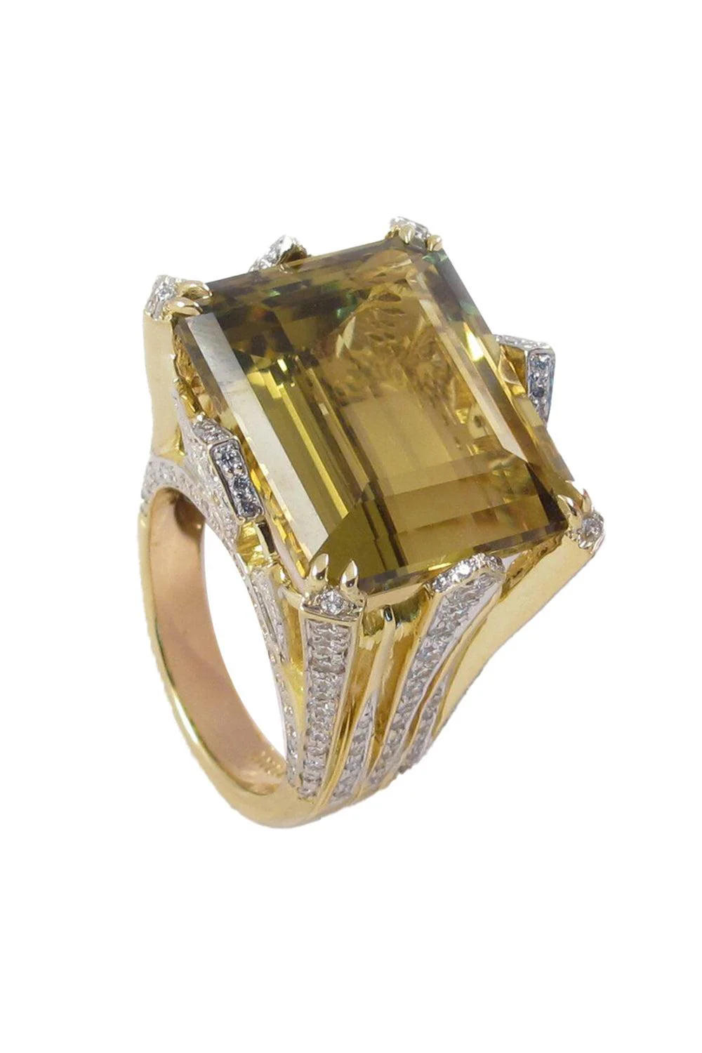 Citrine Diamond Ring