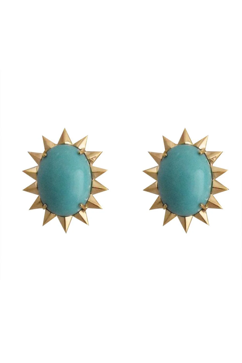 Turquoise Spike Earrings