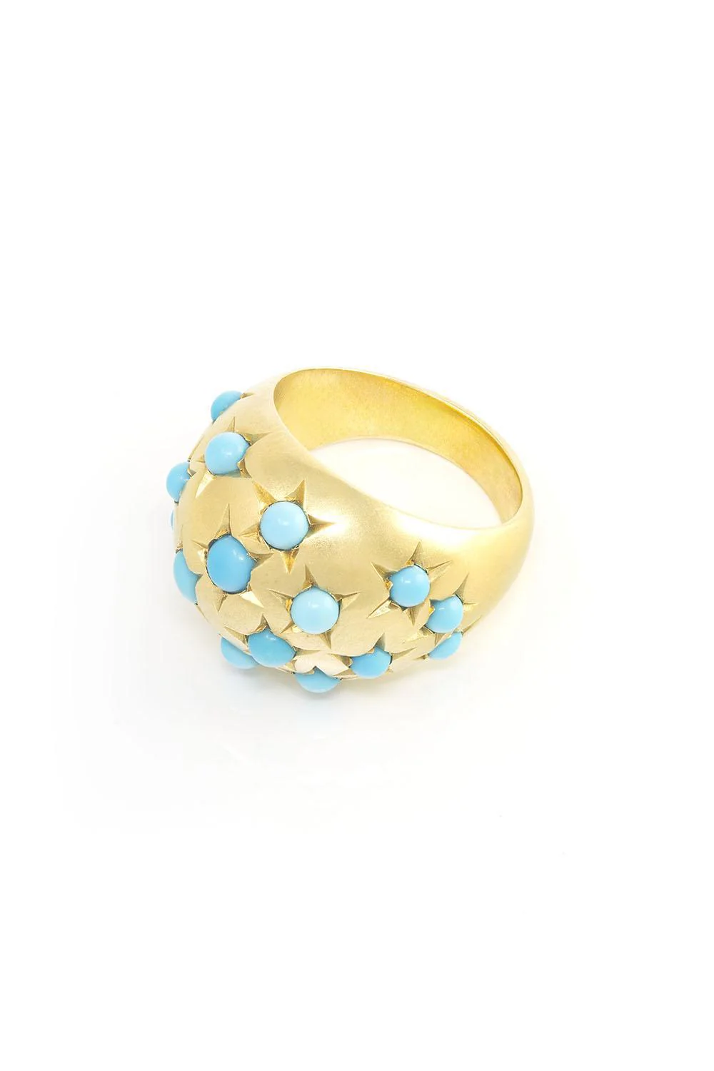 Turquoise Stardust Dome Ring - Image 3