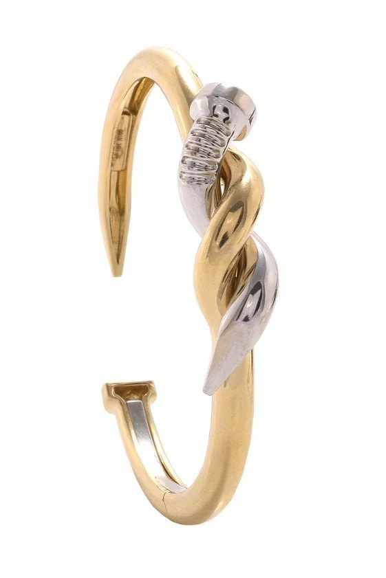 Two Tone Twisted Nail Cuff