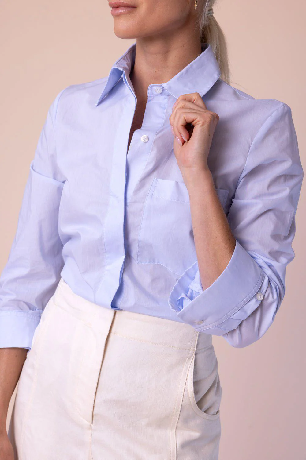 Boyfriend Shirt - Baby Blue - Image 2