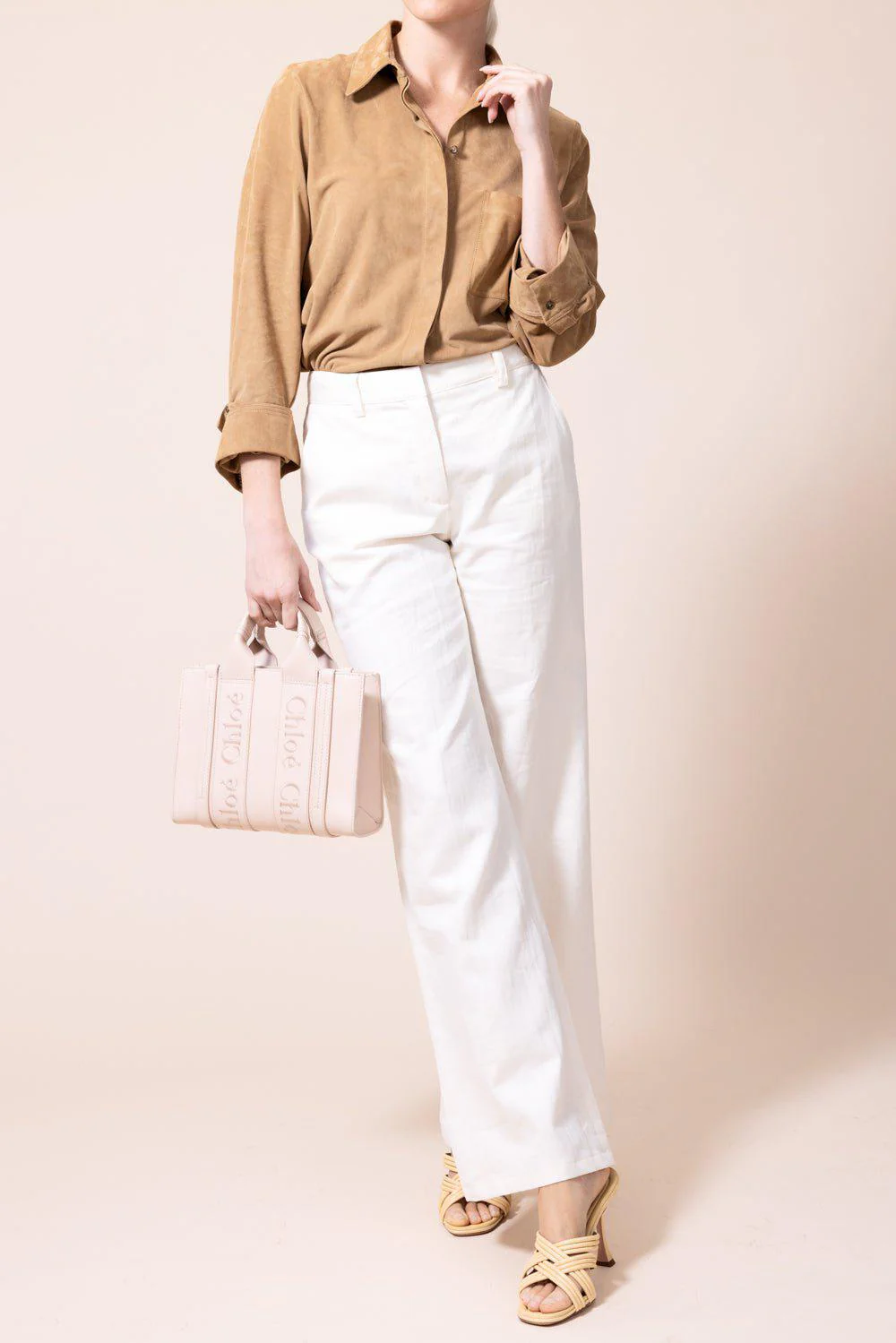 Boyfriend Suede Shirt - Tobacco - Image 2