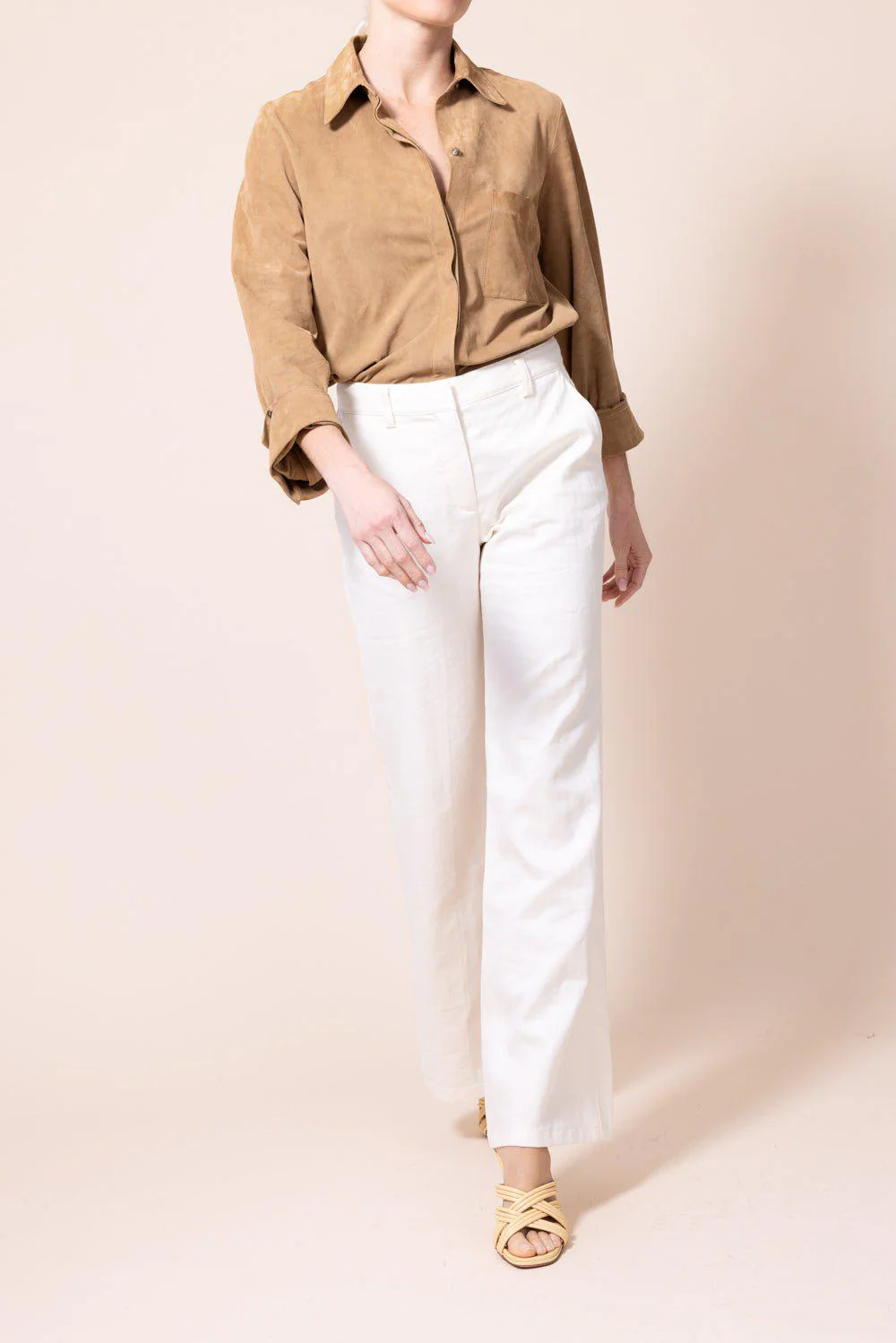 Boyfriend Suede Shirt - Tobacco - Image 4