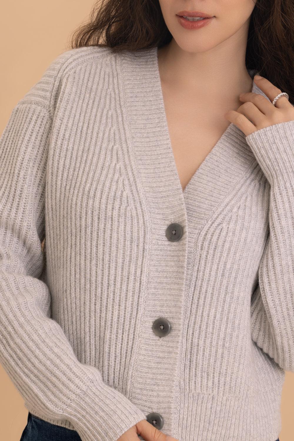 Button Front Cropped Cardigan - Image 3