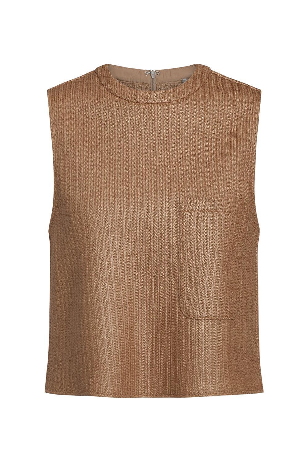 Cropped Muscle Tank - Natural