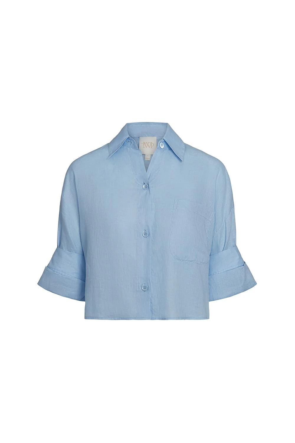 Next Ex Linen Shirt - Baby Blue