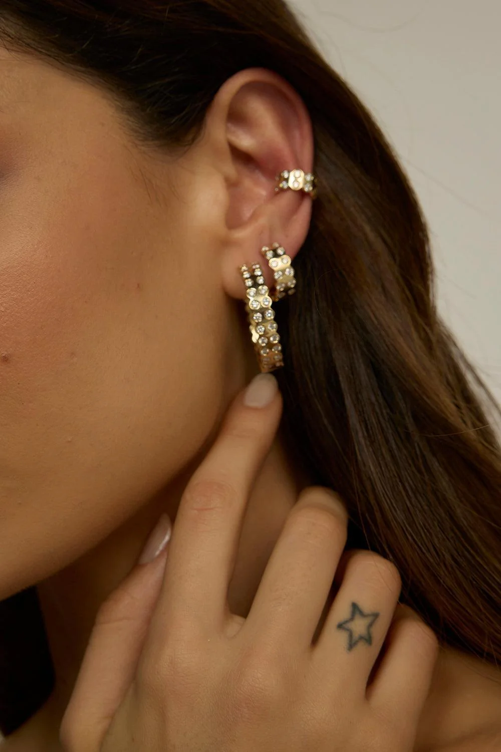 Diamond Leggo 2.0 Diamond Hoop Earrings - Image 2