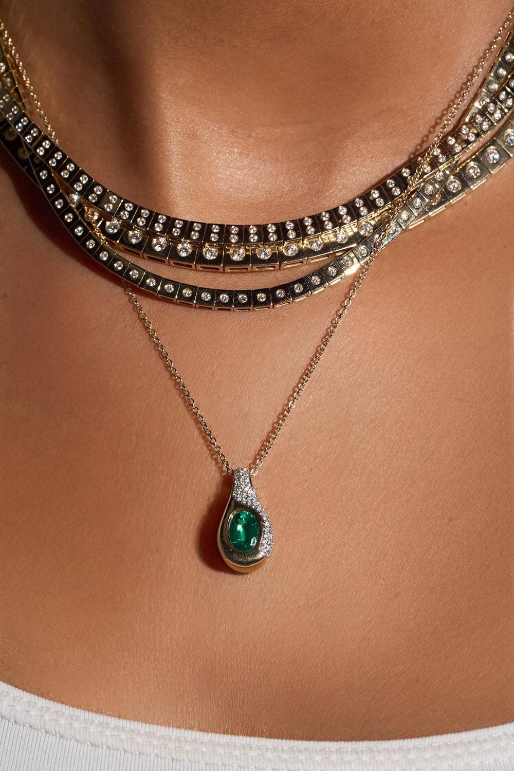 Diamond Leggo Double Tennis Necklace - Image 2