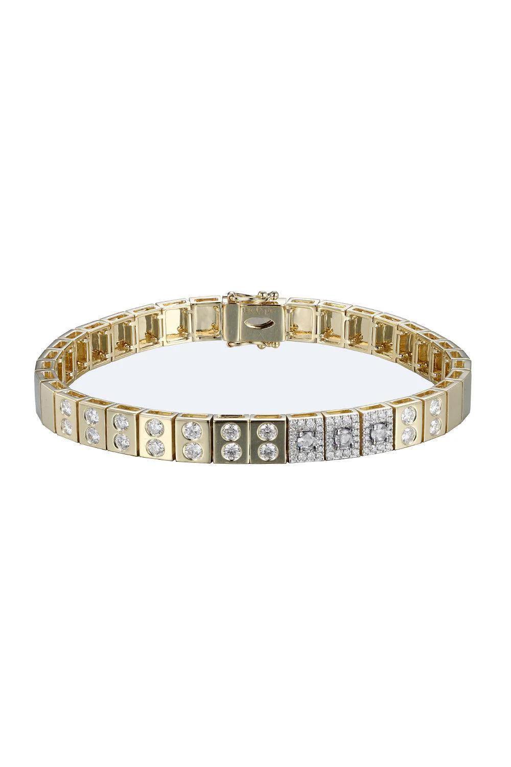 Diamond Leggo Id Tennis Bracelet