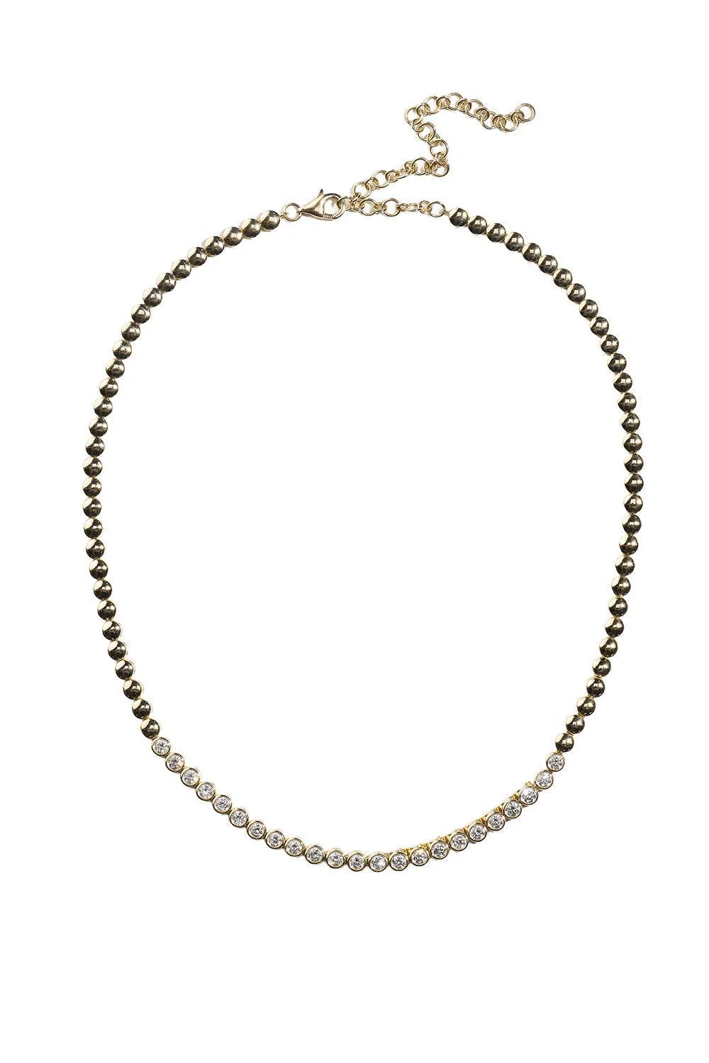 Diamond Ruby Tubbo Sideway Tennis Necklace