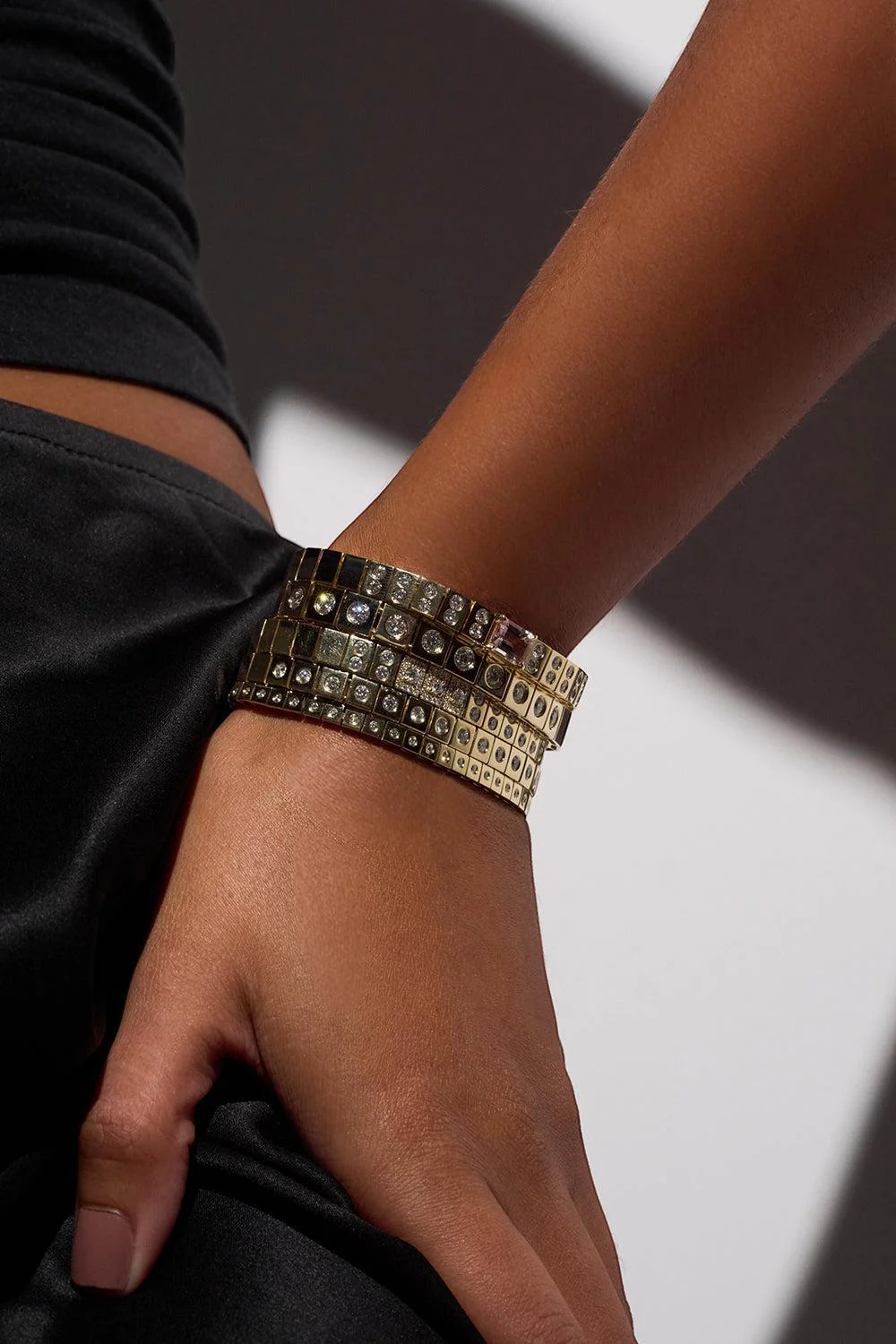 Morganite Diamond Leggo Id Tennis Bracelet - Image 2