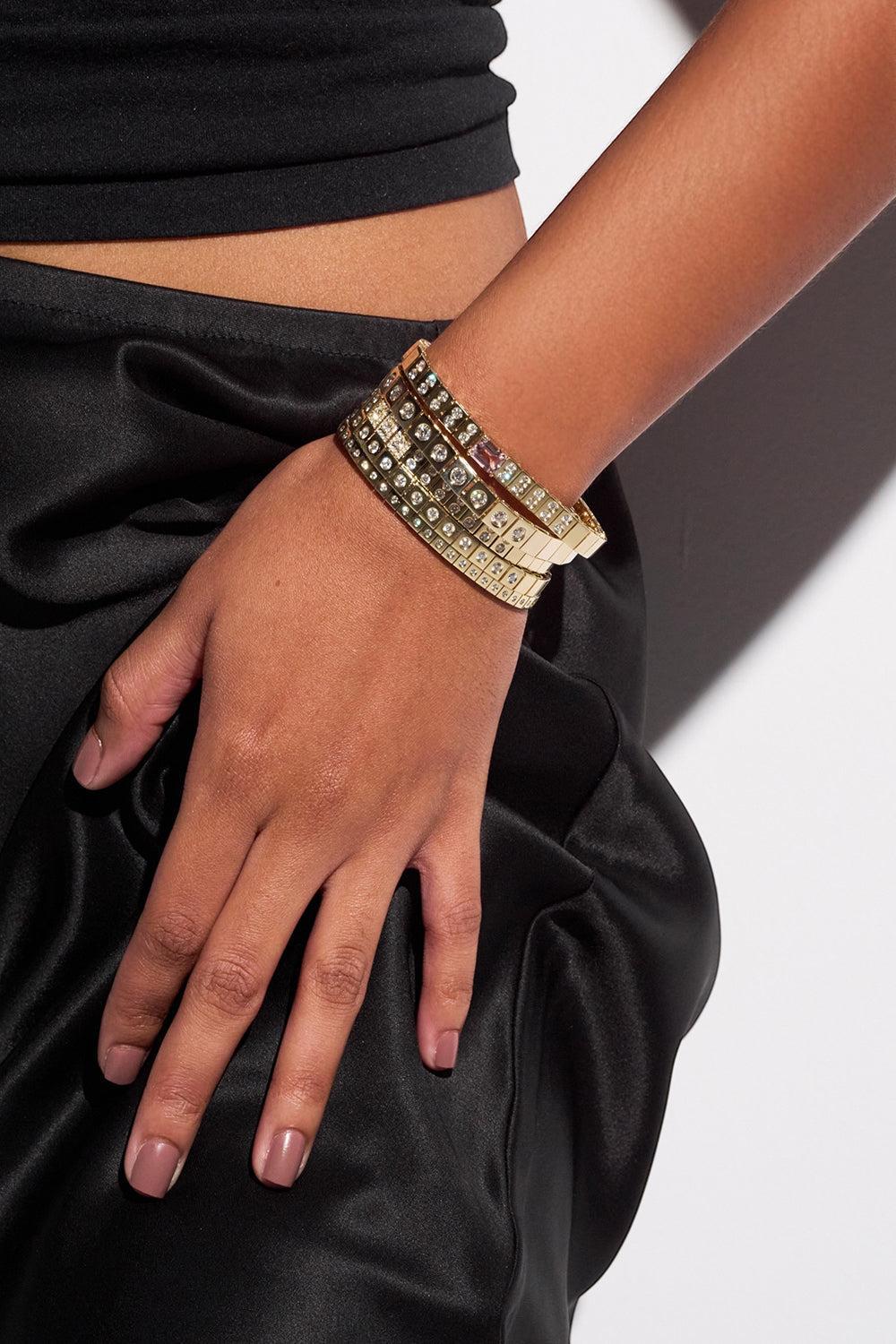 Morganite Diamond Leggo Id Tennis Bracelet - Image 3