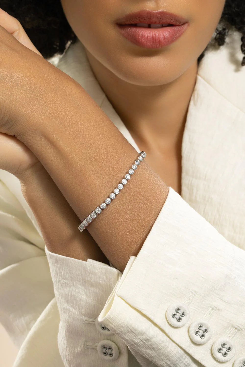 Ruby Diamond Tubbo Sideway Tennis Bracelet - Image 2
