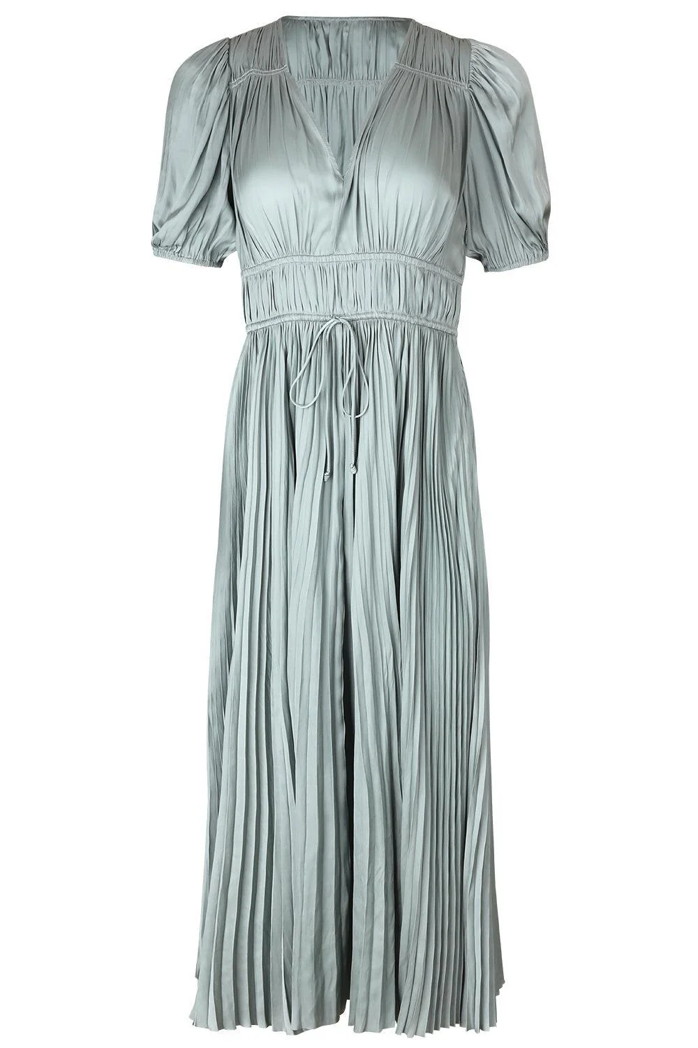 Audra Puff Sleeve Dress - Sea Glass