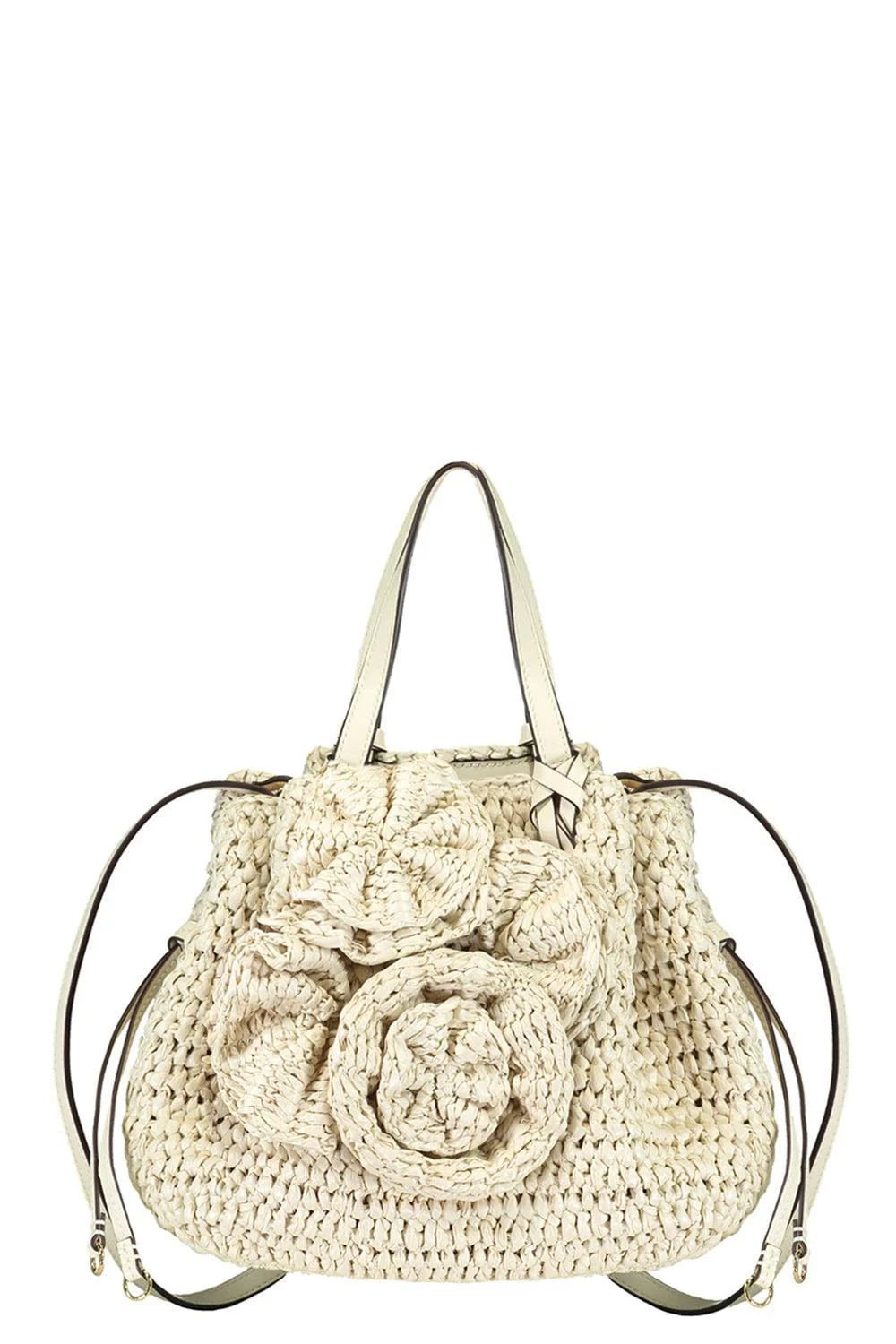 Gio Crossbody Bag - Floral Raffia