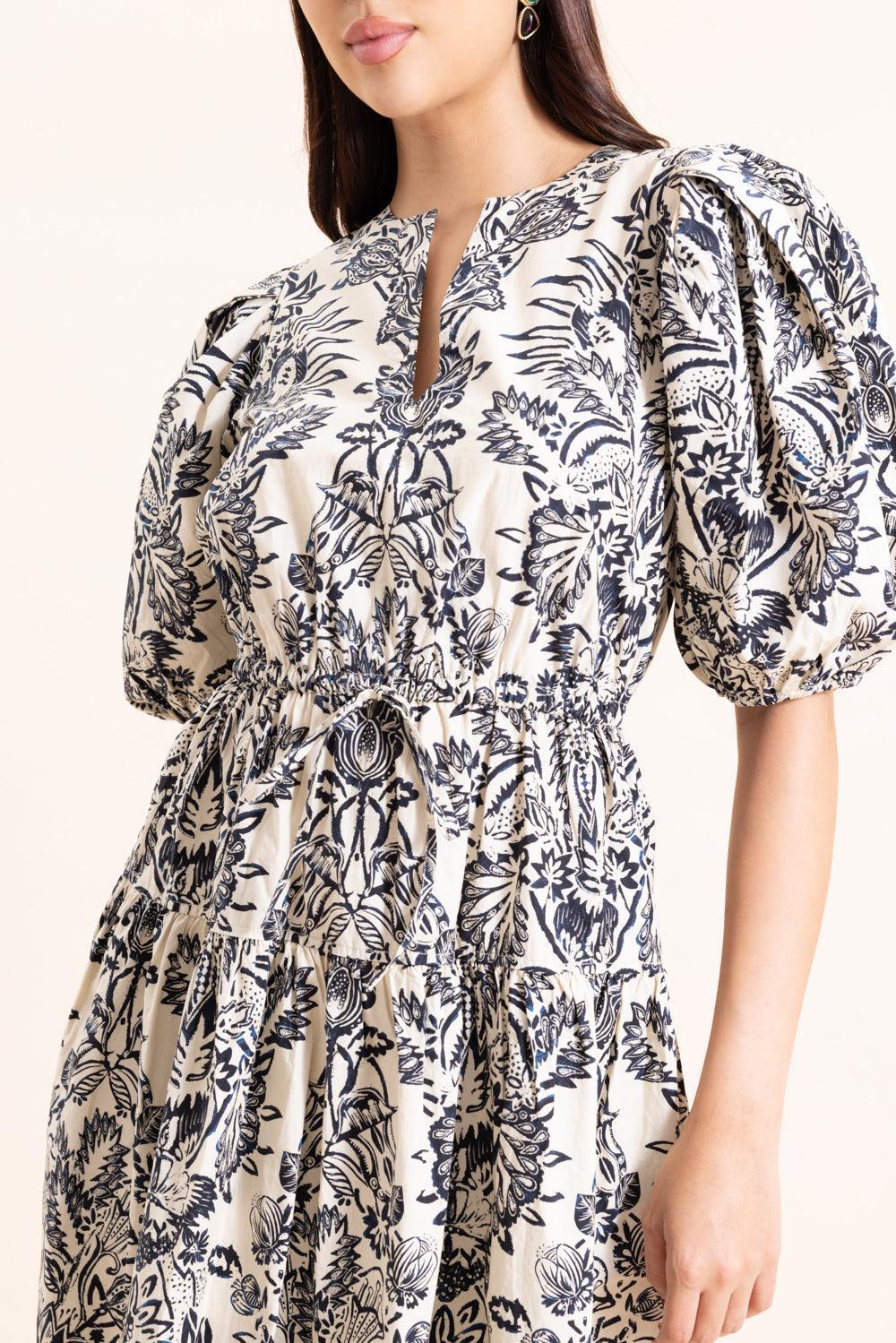 Harriet Puff Sleeve Midi Dress - Image 3