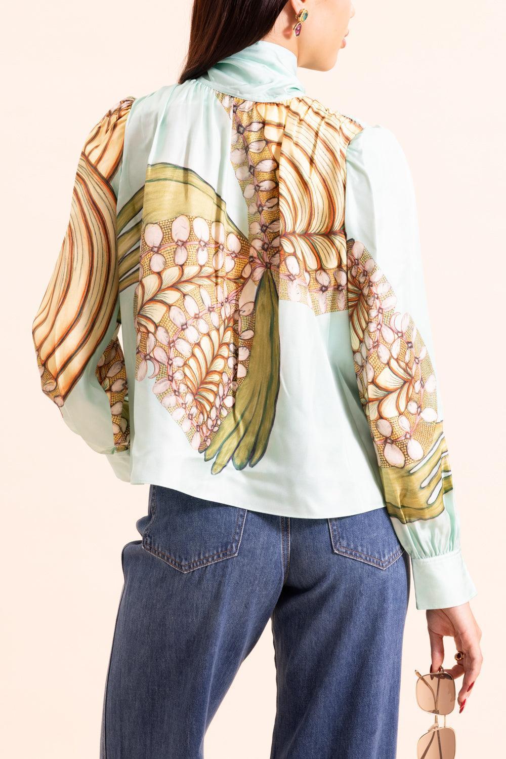 Ornament Tie Neck Blouse - Image 4