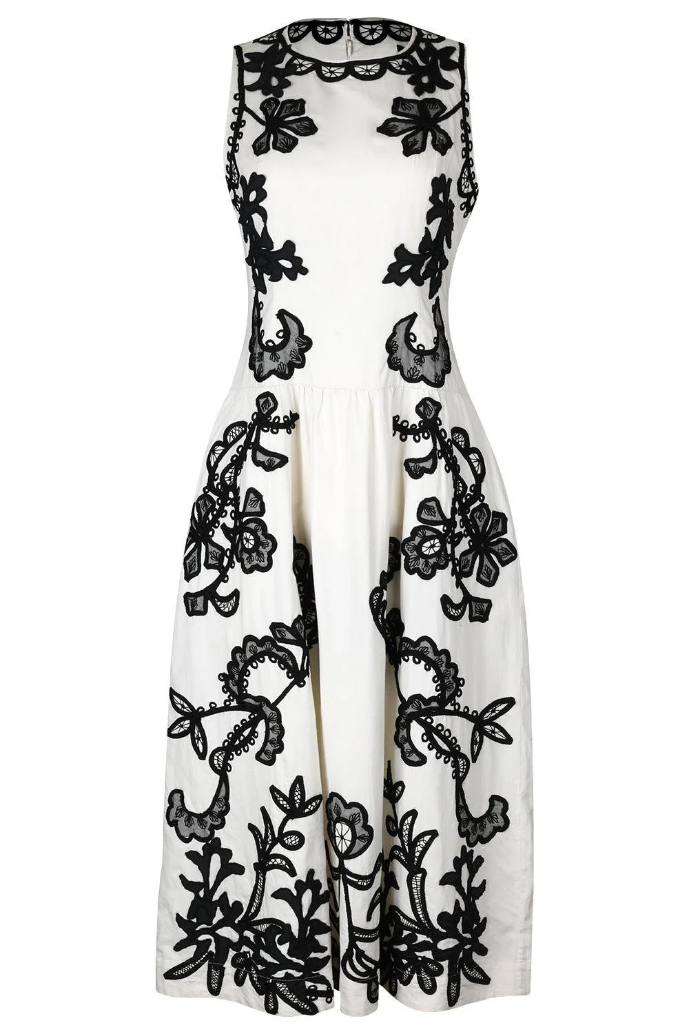 Sonali Sl Emb Midi Dress