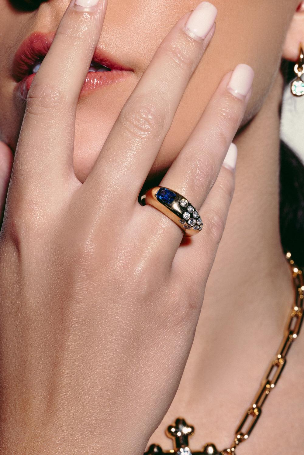 Blue Sapphire Dowry Ring - Image 2