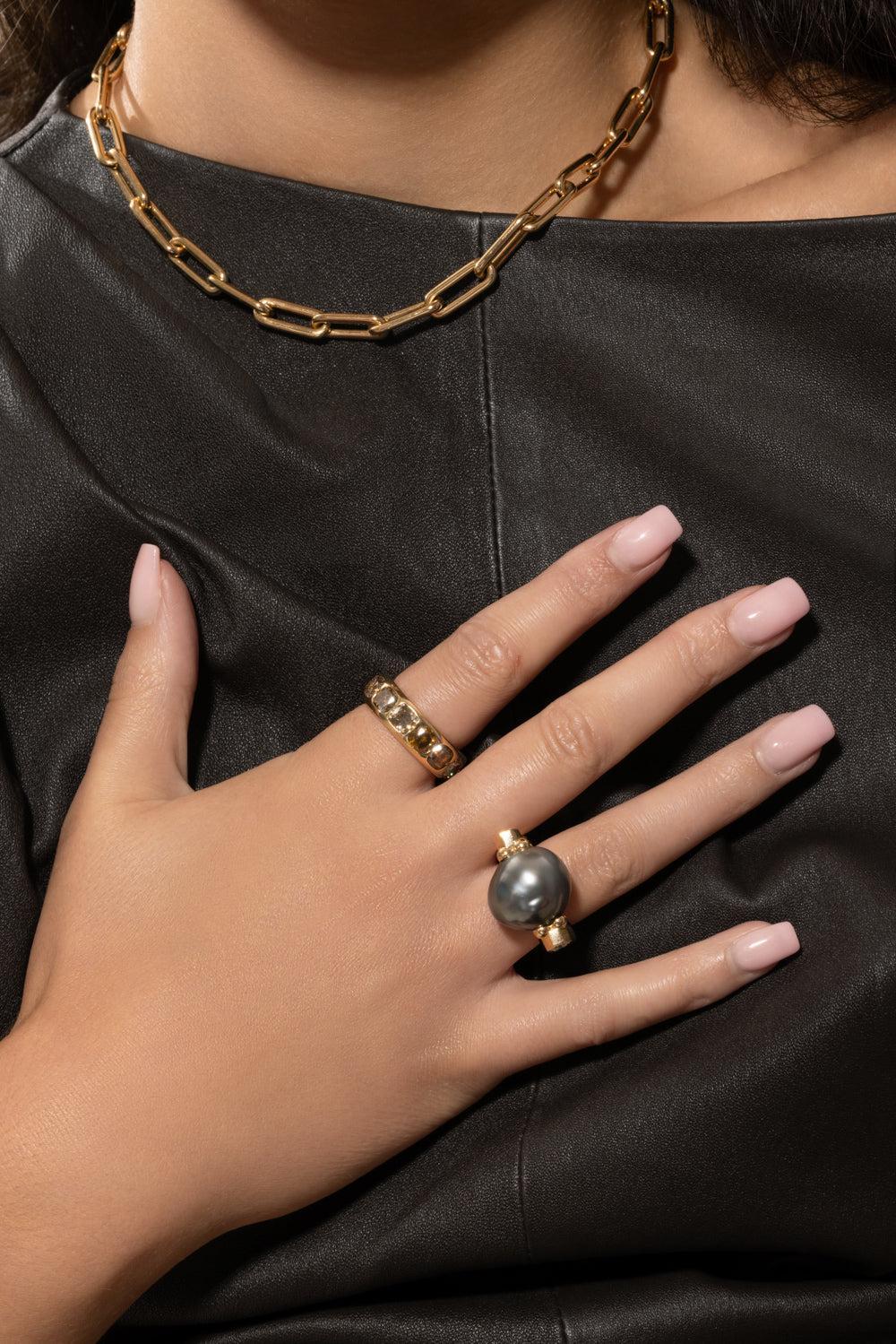 Champagne Diamond Ultra Gauge Ring - Image 4